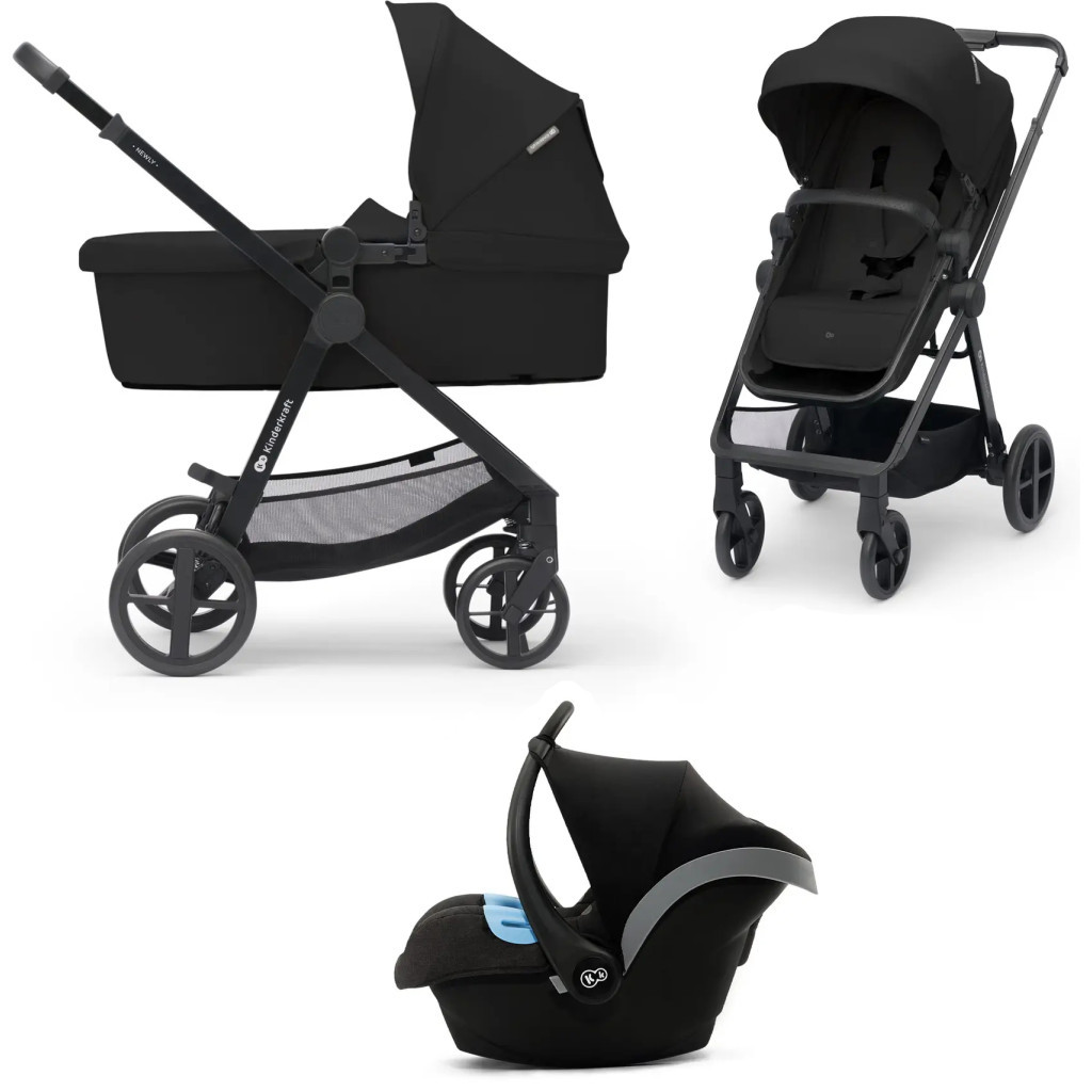 Коляска Kinderkraft 3 в 1 Newly Classic Black (KSNEWL00BLK3000) (5902533921850) - зображення 1