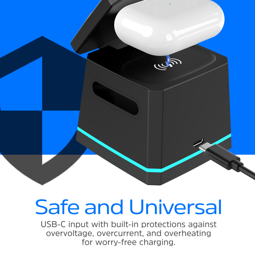 Зарядний пристрій Energizer 15W 3-in-1 magnetic wireless black (WCP307) - зображення 8