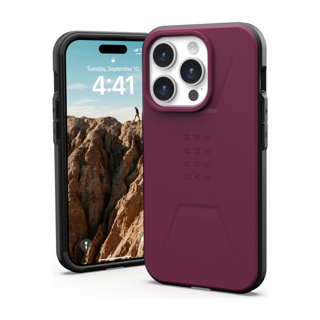 Чохол до мобільного телефона UAG Apple iPhone 15 Pro Civilian Magsafe, Bordeaux (114275119049) - зображення 10