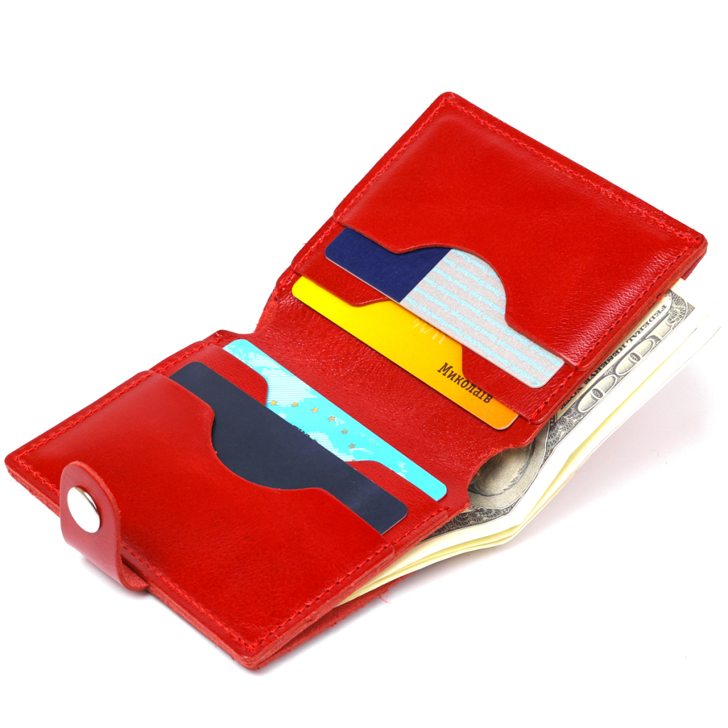 Портмоне Shvigel Шкіряне Червоне (16482) - зображення 7