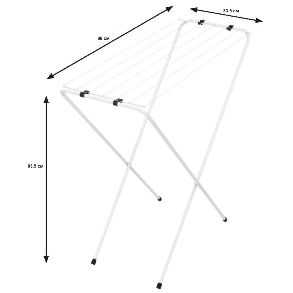Сушарка для білизни Casa Si Eco 6 White Підлогова (CS96014X16) (DAS302401) - зображення 2