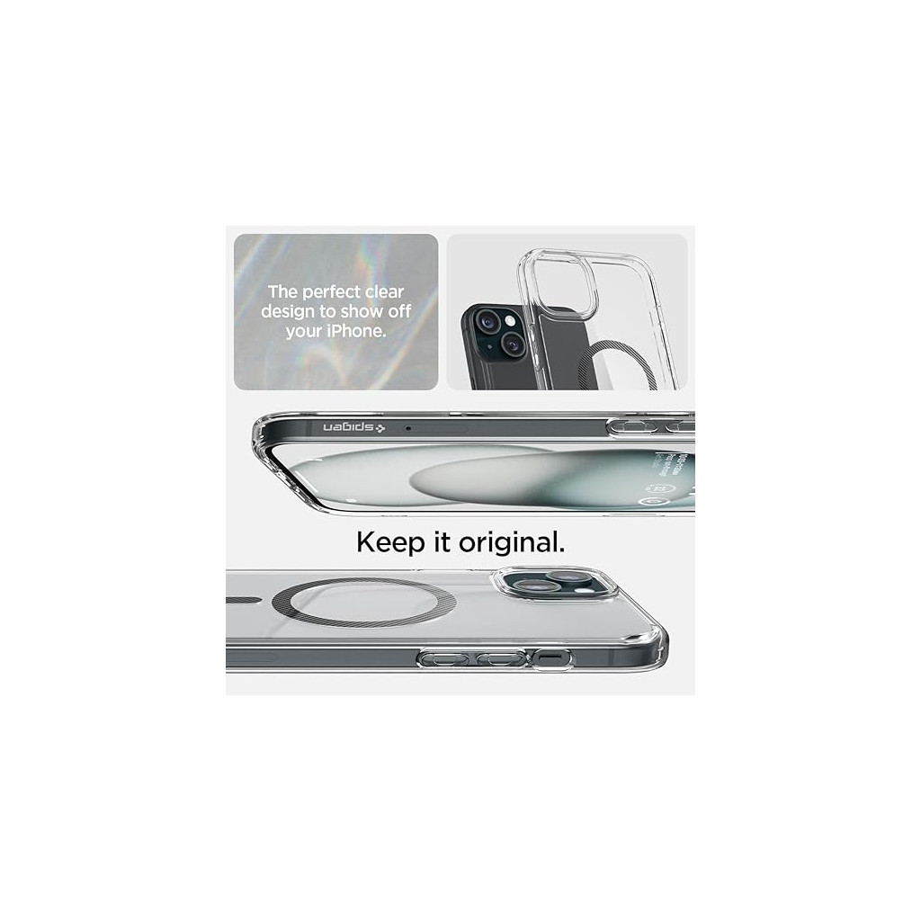 Чохол до мобільного телефона Spigen Apple iPhone 15 Ultra Hybrid MagFit Carbon Fiber (ACS06805) - зображення 5