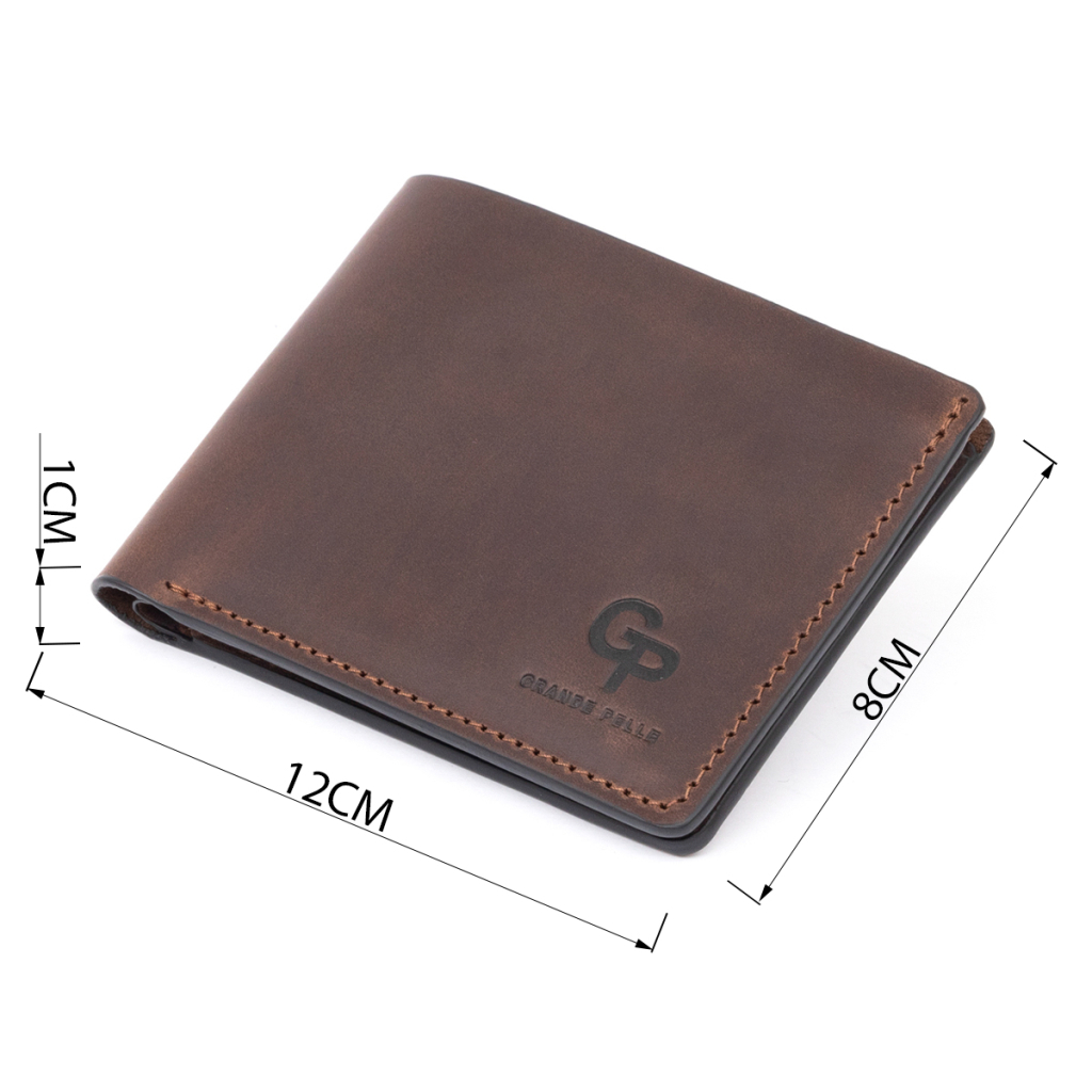 Портмоне Grande Pelle У вінтажній шкірі Коричневе (11310) - зображення 3