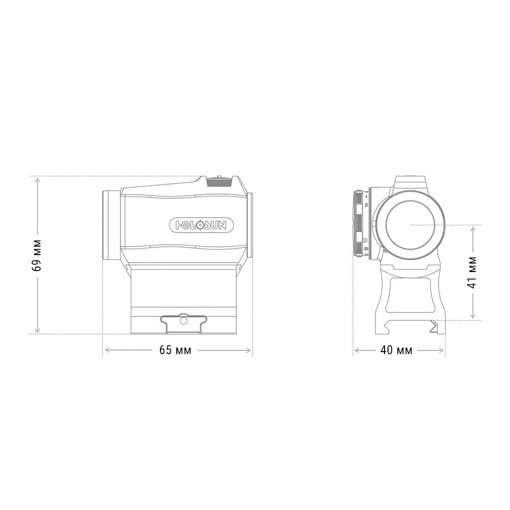 Коліматорний приціл Holosun HE403R-GD (747028) - зображення 6