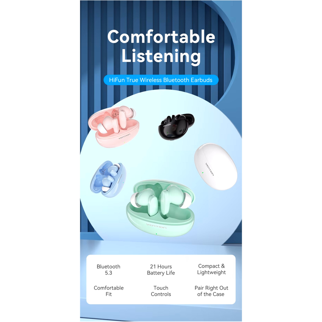 Навушники Vention Elf Earbuds E01 Purple (NBFV0) - зображення 3