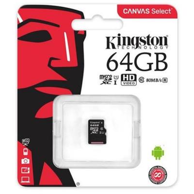 Карта пам'яті Kingston 64GB microSDXC class 10 UHS-I Canvas Select (SDCS/64GBSP) - зображення 2