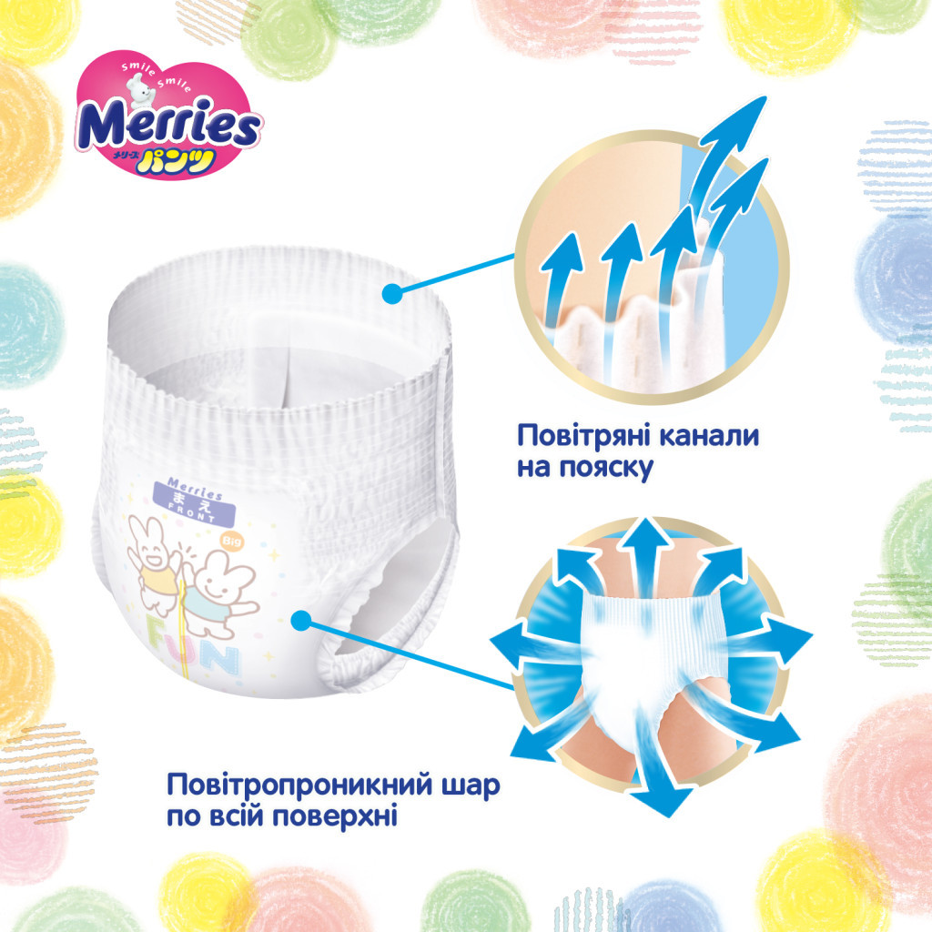 Підгузки Merries (UJ) Sakura Розмір XL 12-22 кг 50 шт (4901301401977) - зображення 8