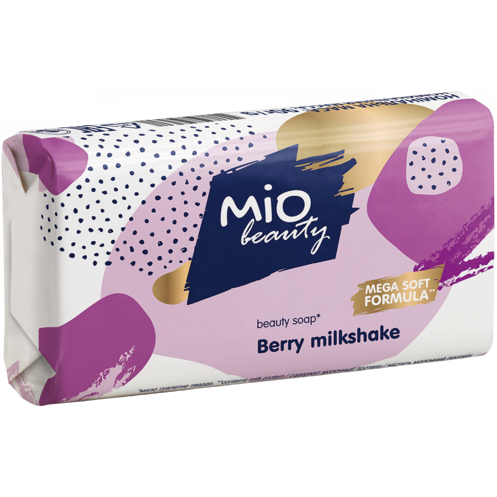 Тверде мило Mio Beauty Ягідний шейк + Молочний протеїн 90 г (4820195505601) - зображення 1