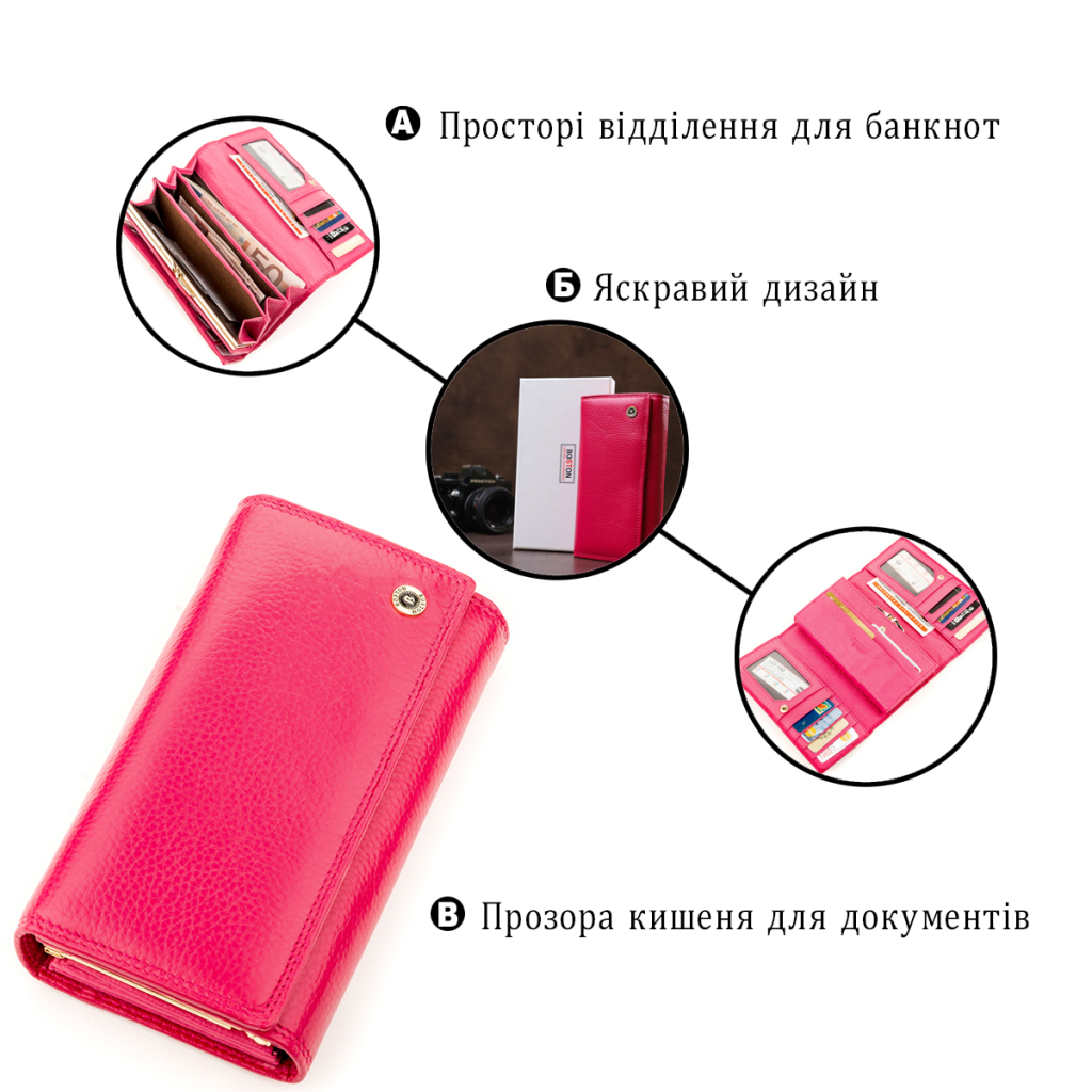 Гаманець Boston Рожевий (18492) - зображення 4