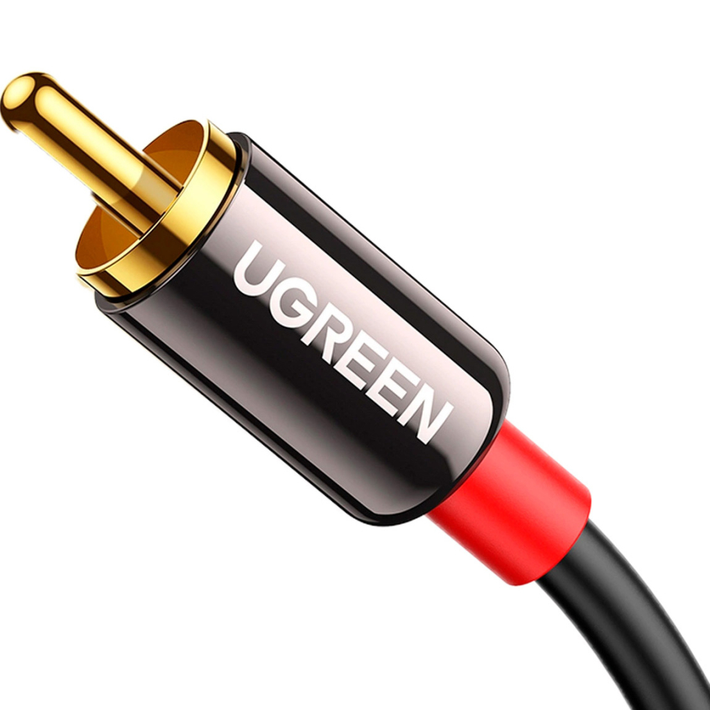 Кабель мультимедійний 3.5mm M to 2xRCA M 3.0m AV116 black Ugreen (10590) - picture 3