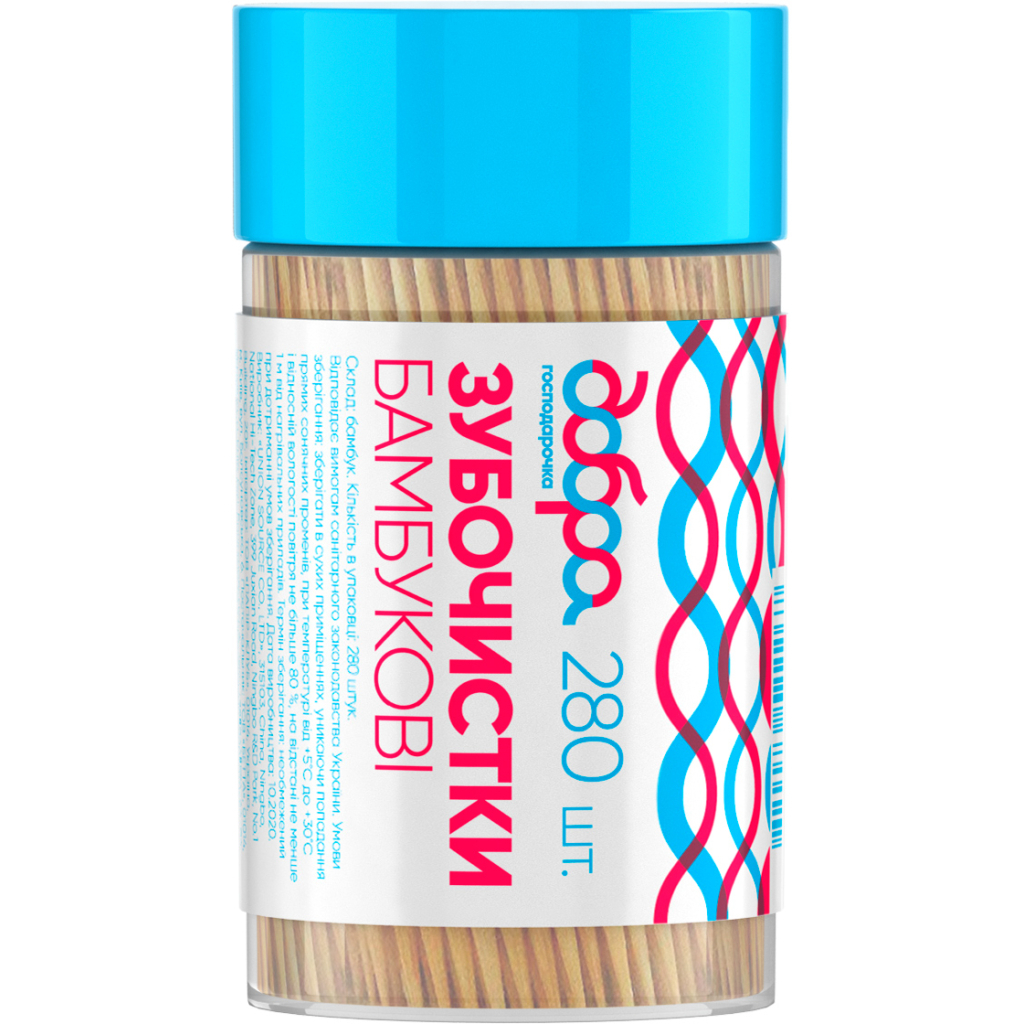 Зубочистки Добра Господарочка Бамбукові 280 шт. (4820086522267) - зображення 1