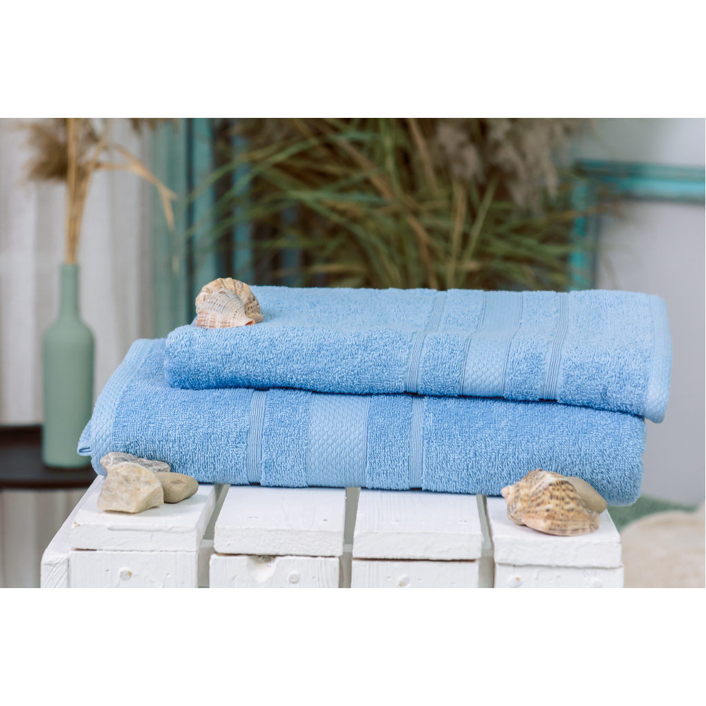 Рушник MirSon набір банних 5072 Elite SoftNess Cornflower 50х90, 70х140 (2200003183108) - изображение 2