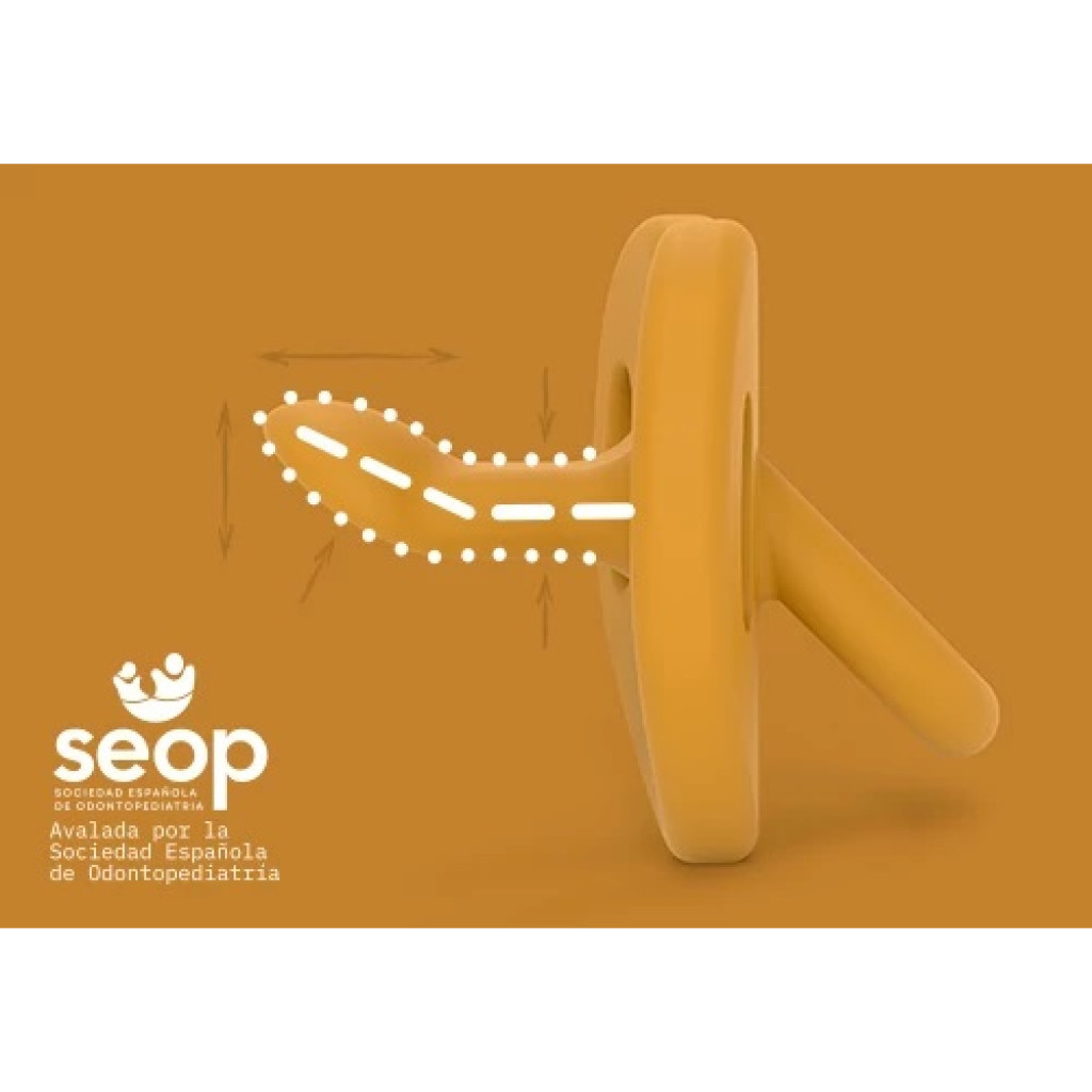 Пустушка Suavinex Colour Essence 6-18 міс, анатомічна силіконова, коричнева (308076) - изображение 3