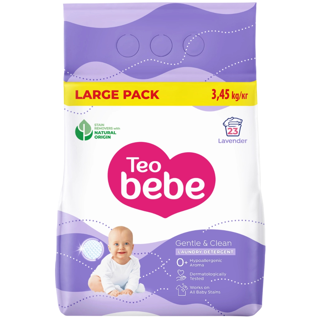 Пральний порошок Teo bebe Gentle & Clean Lavender 3.45 кг (3800024048463) - зображення 1