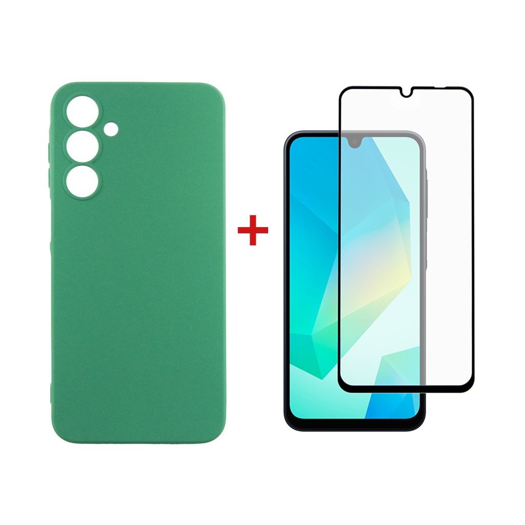 Чохол до мобільного телефона Dengos Samsung Galaxy A16 Soft + glass (Mint) (DG-KM-134) - зображення 1