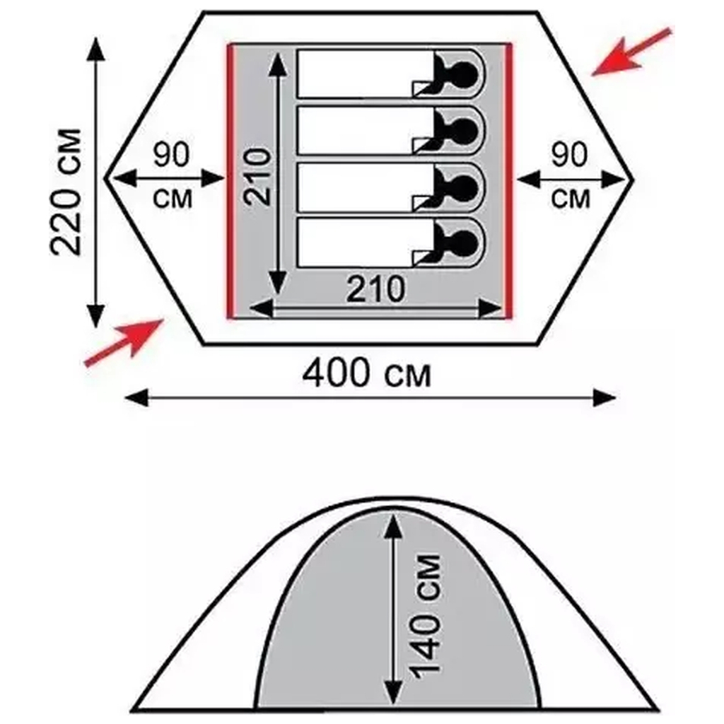 Намет Tramp Rock 4 (v2) Green (TRT-029-green) - зображення 12
