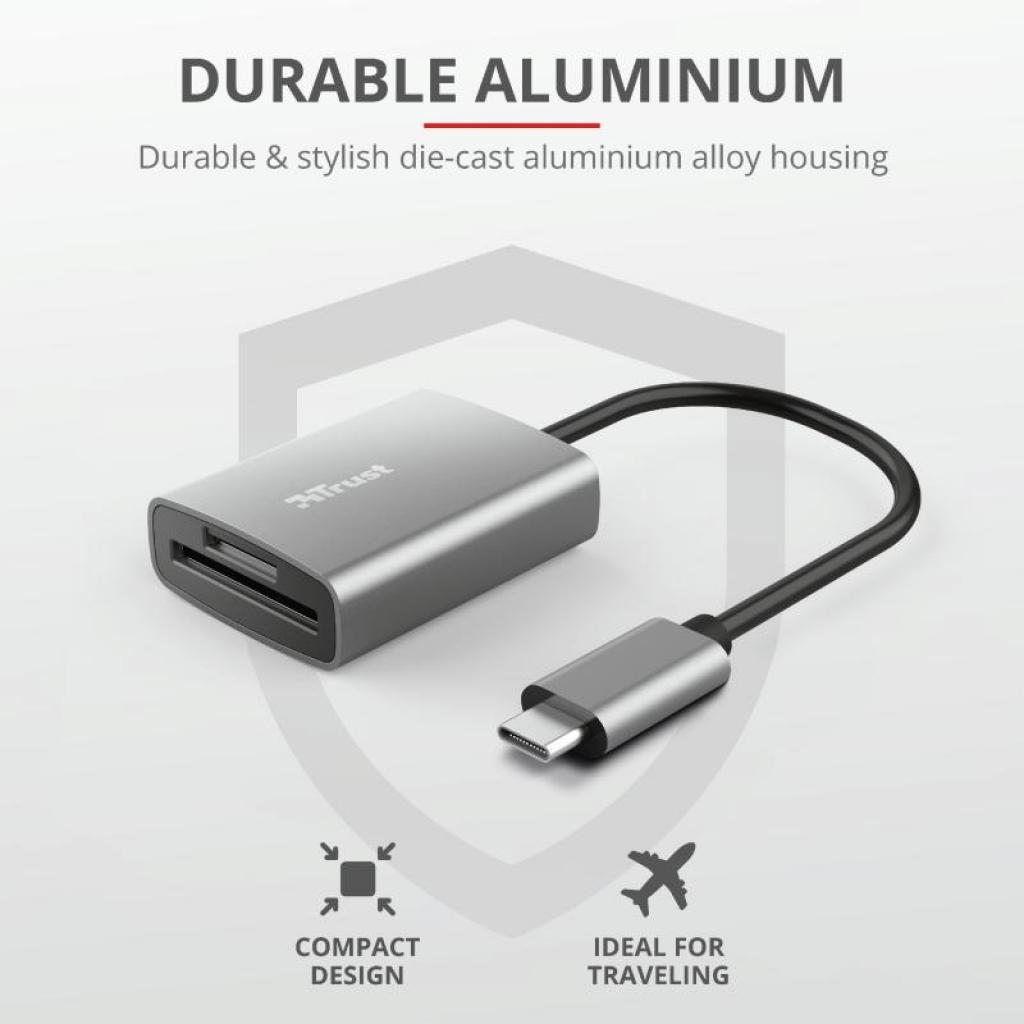 Зчитувач флеш-карт Trust DALYX FAST USB-C ALUMINIUM (24136_TRUST) - изображение 8