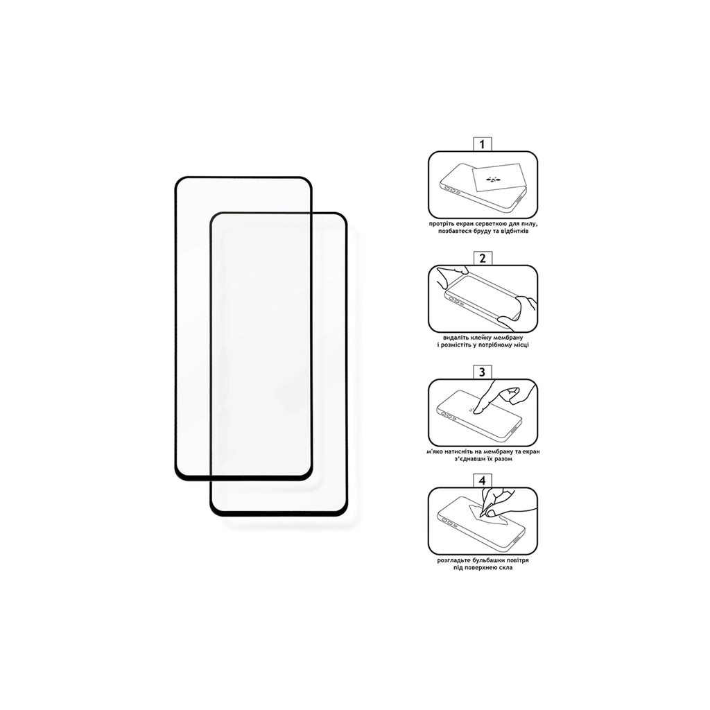 Скло захисне XoKo Full Cover Ultra-Thin Oppo A53 Black 2 pcs (XK-FCU-OP-A53) - зображення 3