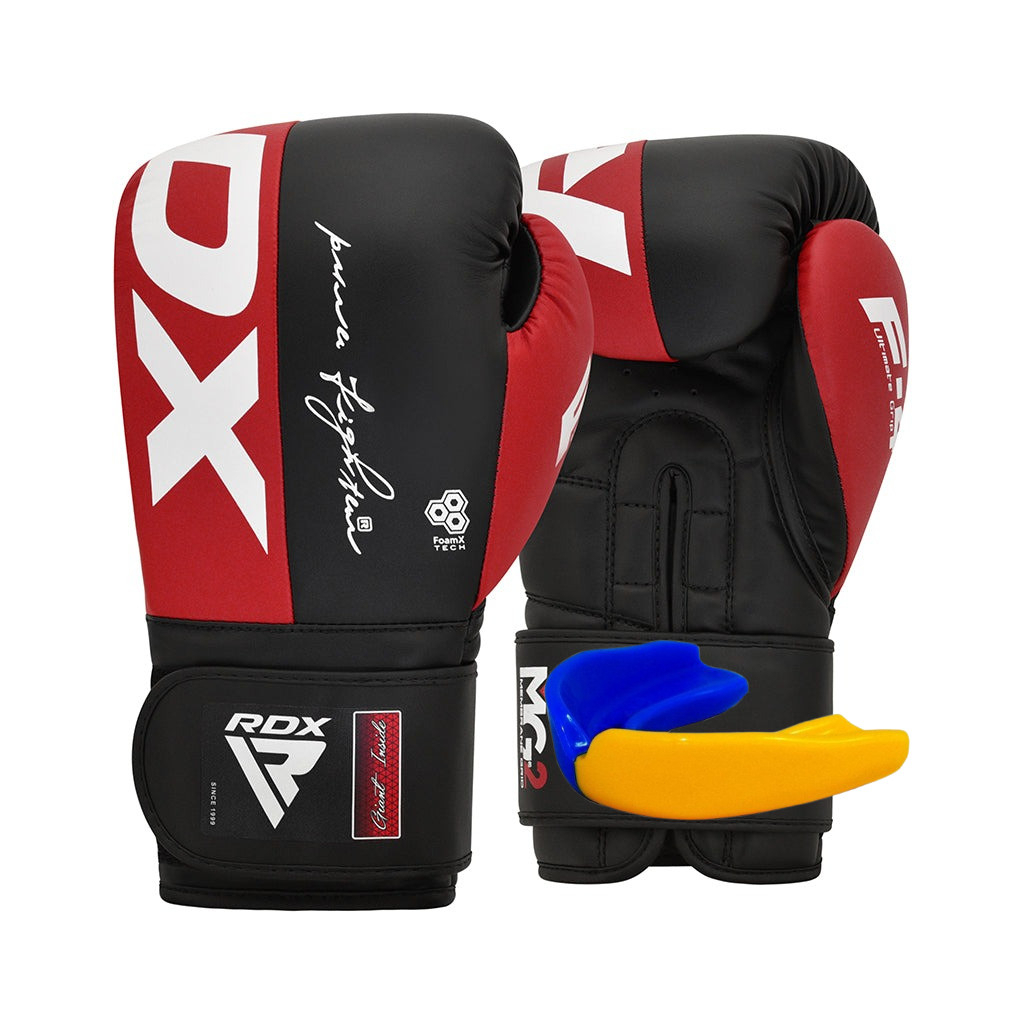 Боксерські рукавички RDX REX F4 Red/Black 14 унцій (BGR-F4R-14OZ) - зображення 1