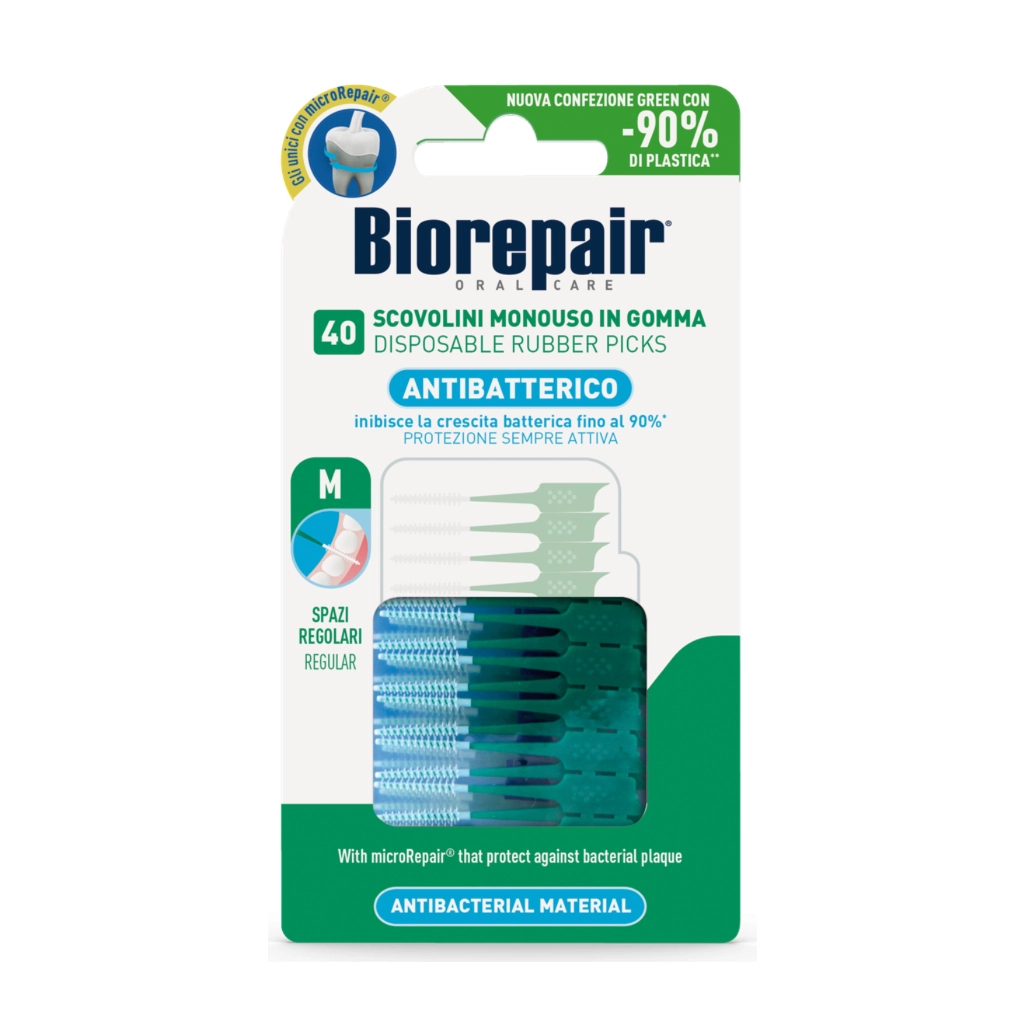 Щітки для міжзубних проміжків Biorepair Силіконові Розмір M 40 шт. (8017331060070) - зображення 1