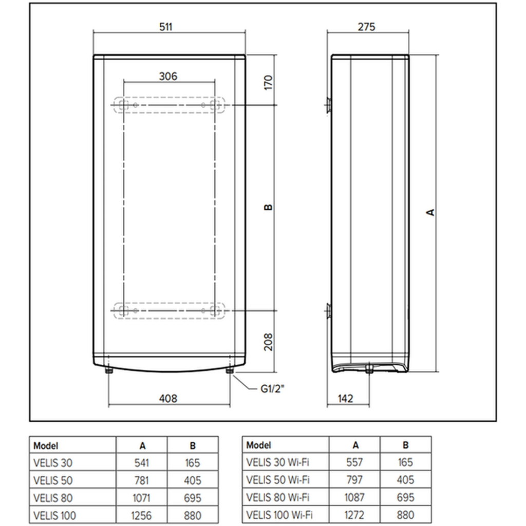 Бойлер Ariston VELIS PRO 80 EU (3626136) - зображення 5