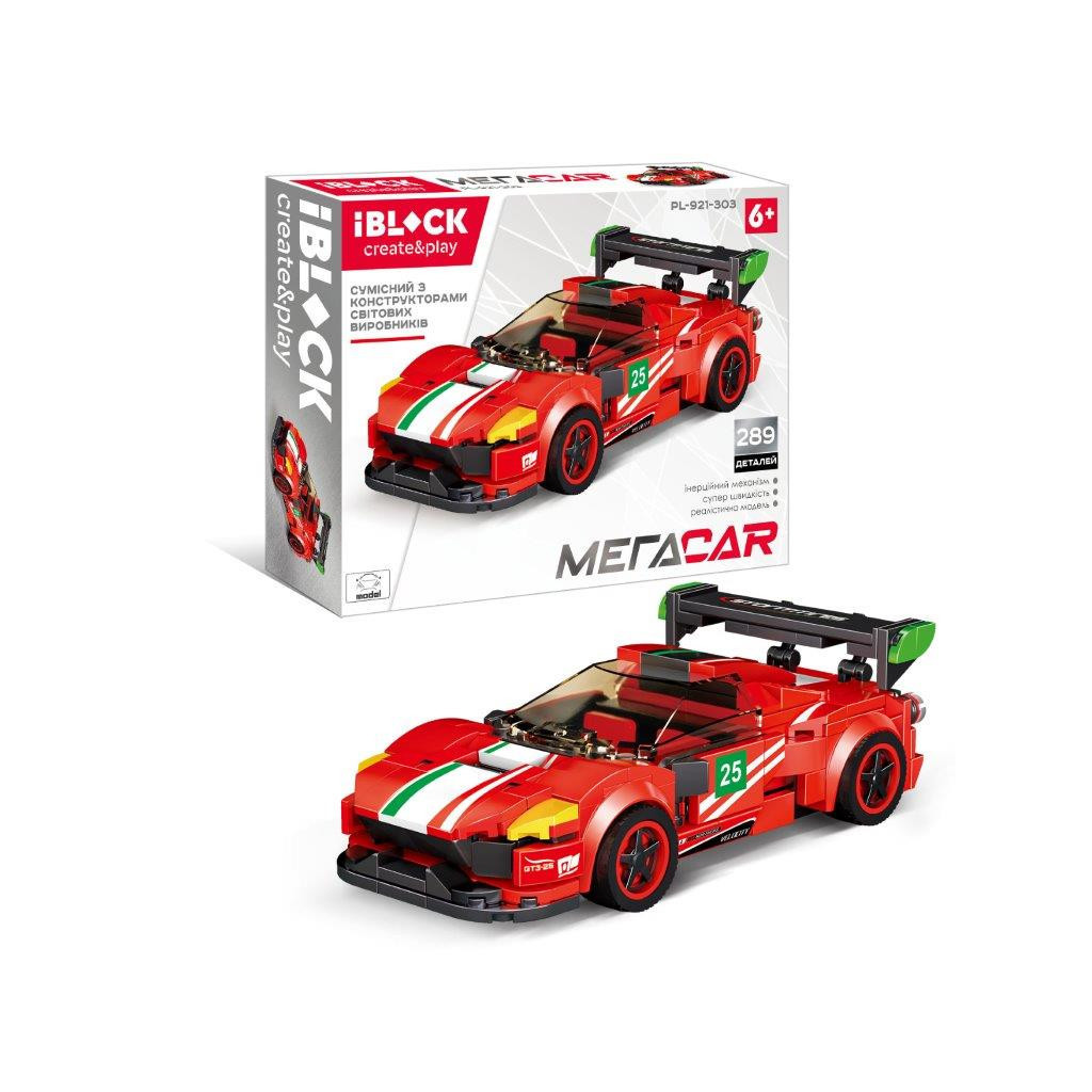 Конструктор iBlock Спорткар червоний (PL-921-303) - зображення 1