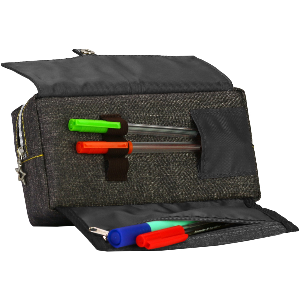 Пенал Cool For School 2 відділення Сірий (J-2628-grey) - зображення 3