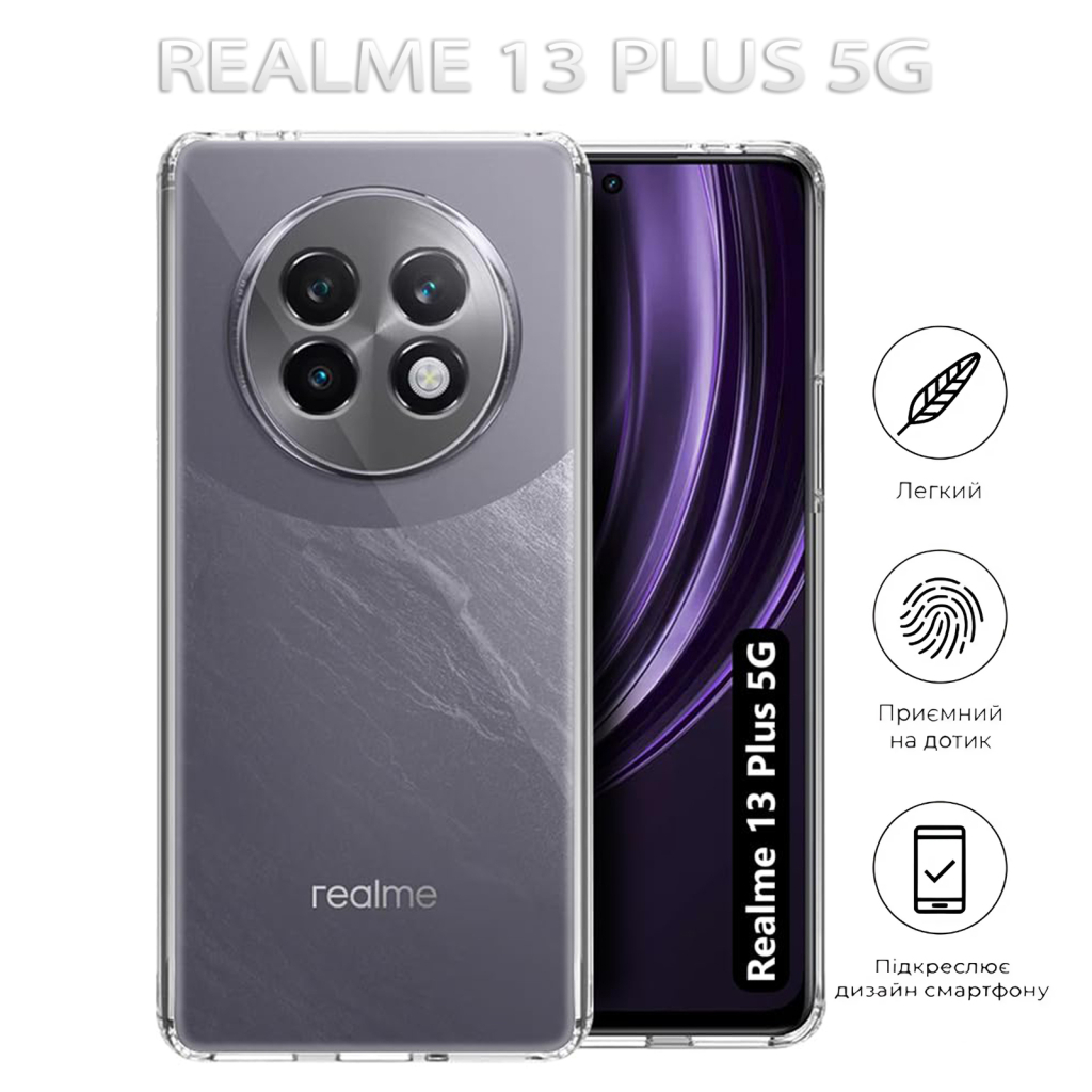 Чохол до мобільного телефона BeCover Realme 13 Plus 5G Transparancy (712766) - зображення 7