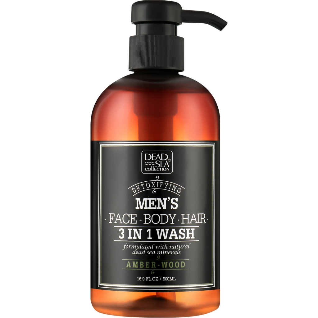 Гель для душу Dead Sea Collection Amber Wood чоловічий 3 в 1 для тіла, волосся й обличчя 500 мл (7290119481507) - зображення 1