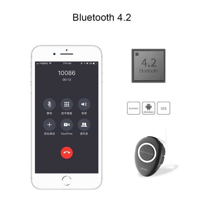 Bluetooth-гарнітура Remax RB-T22 Black (6954851288718) - зображення 4
