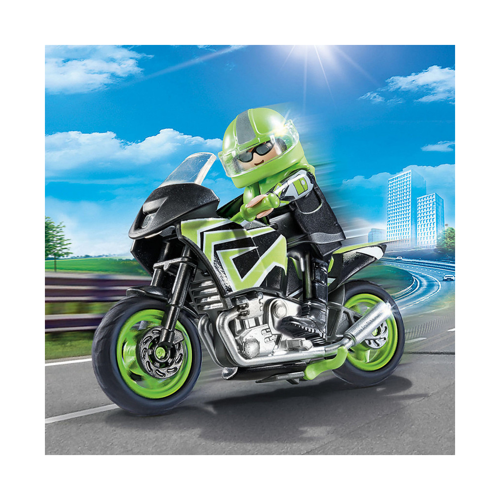 Конструктор Playmobil Мотоцикл з мотоциклістом (6336568) - зображення 2