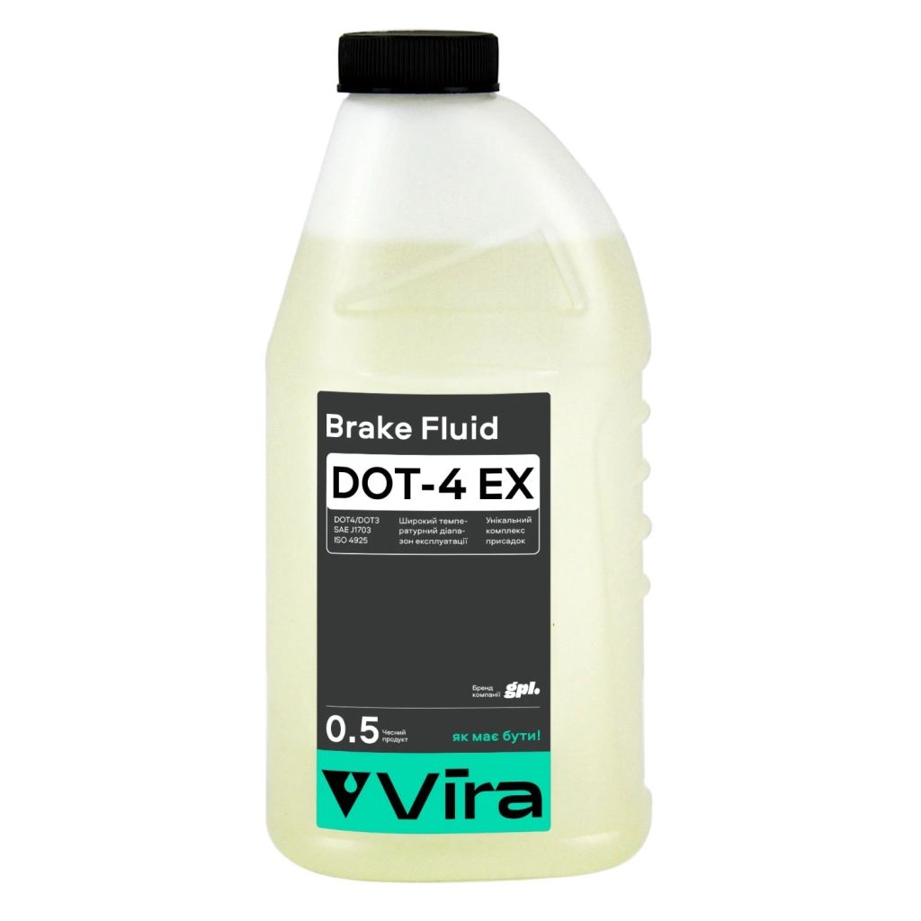 Гальмівна рідина VIRA Brake Fluid DOT-4 EX 0,5 л (VI1201) - изображение 1