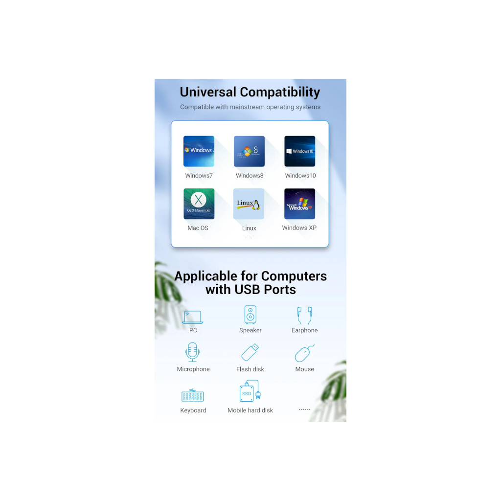 Концентратор Vention USB 3.0 to 3хUSB 3.0/2хTRS Audio/USB Micro 1.0m (CHIBF) - зображення 12