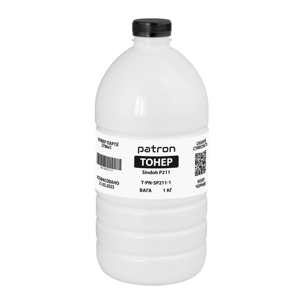 Тонер Pantum/Sindoh P211, 1 кг Patron (PN-SP211-1) - изображение 1