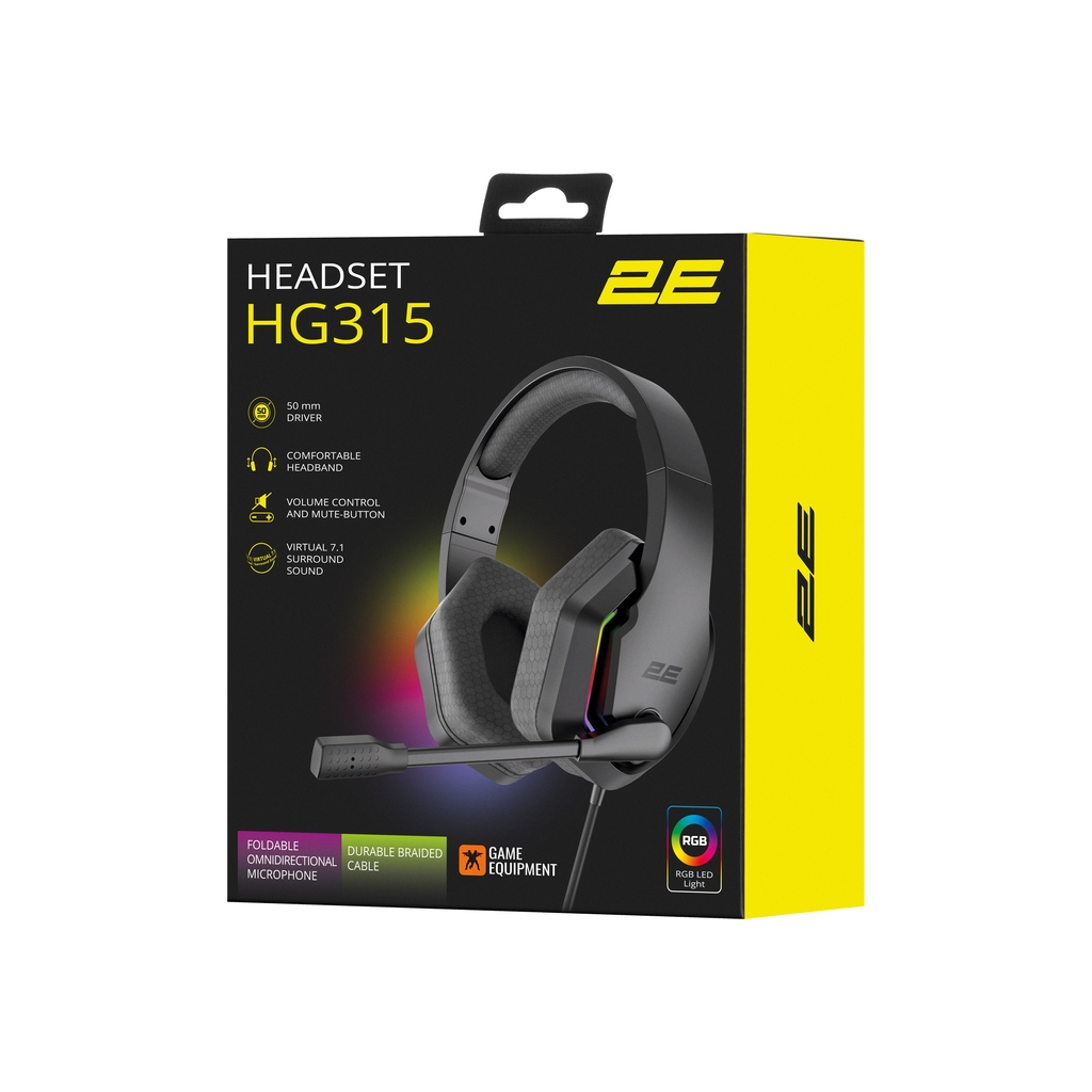 Навушники 2E Gaming HG315 RGB USB 7.1 Black (2E-HG315BK-7.1) - зображення 9