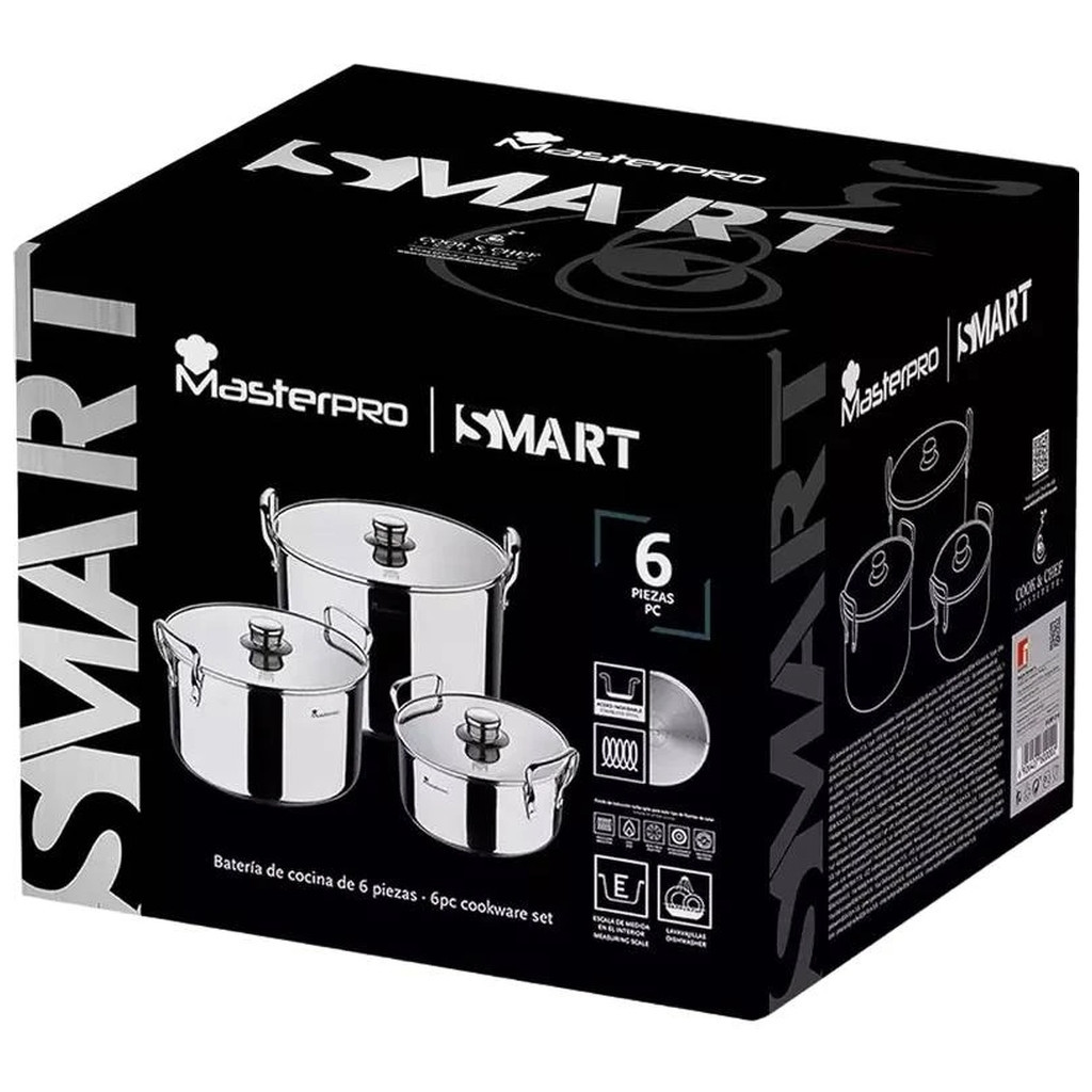 Набір посуду MasterPro Smart 3,14/6,5/11,6 л 6 предметів (BGMP-2145) - зображення 5