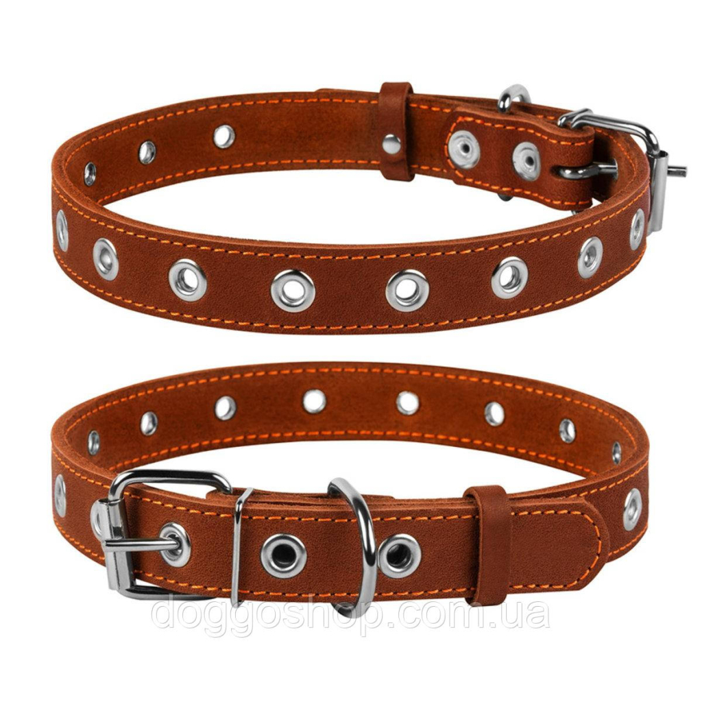 Нашийник для тварин Collar безрозмірний 35 мм 69 см (коричневий) (02956) - зображення 1