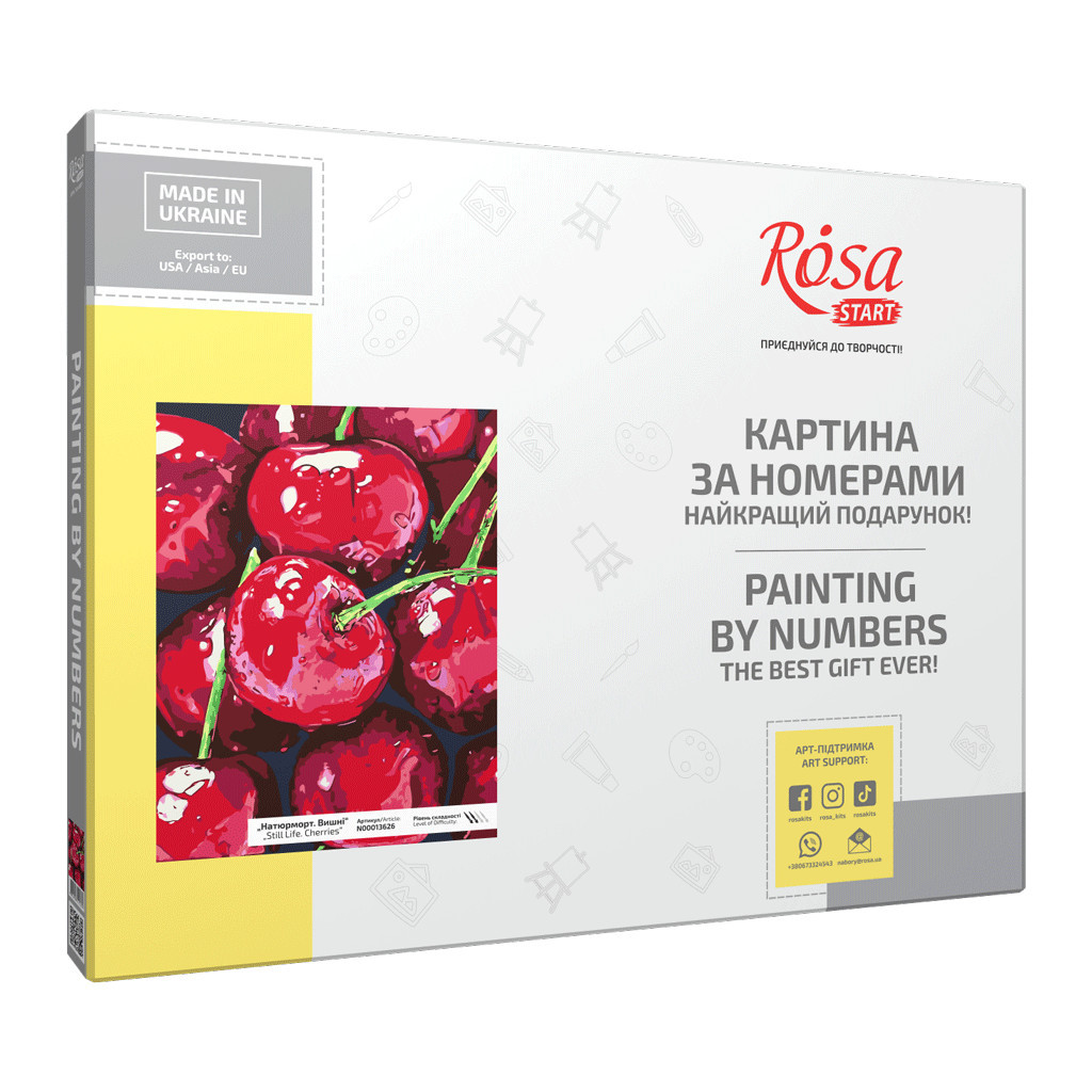 Картина по номерам Rosa Star Натюрморт. Вишні 35х45 см (4823098525189) - зображення 2