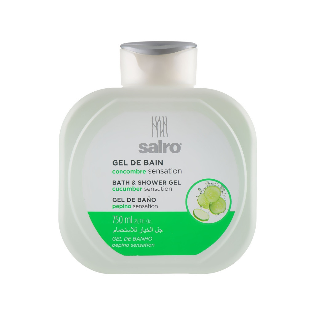 Гель для душу Sairo Bath And Shower Gel Огірок 750 мл (8414227058171) - зображення 1