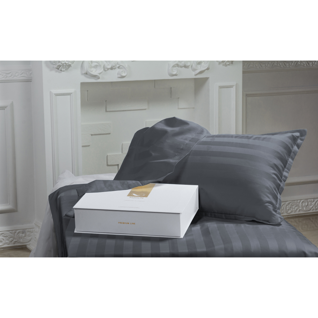 Постільна білизна MirSon Сатин Premium Graphite 2х160х220 (2200001717732) - зображення 1