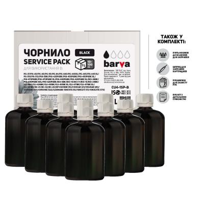 Чорнило Barva Canon/HP/Lexmark Universal №4 Black 10x100мл ServicePack (CU4-1SP-B) - зображення 1