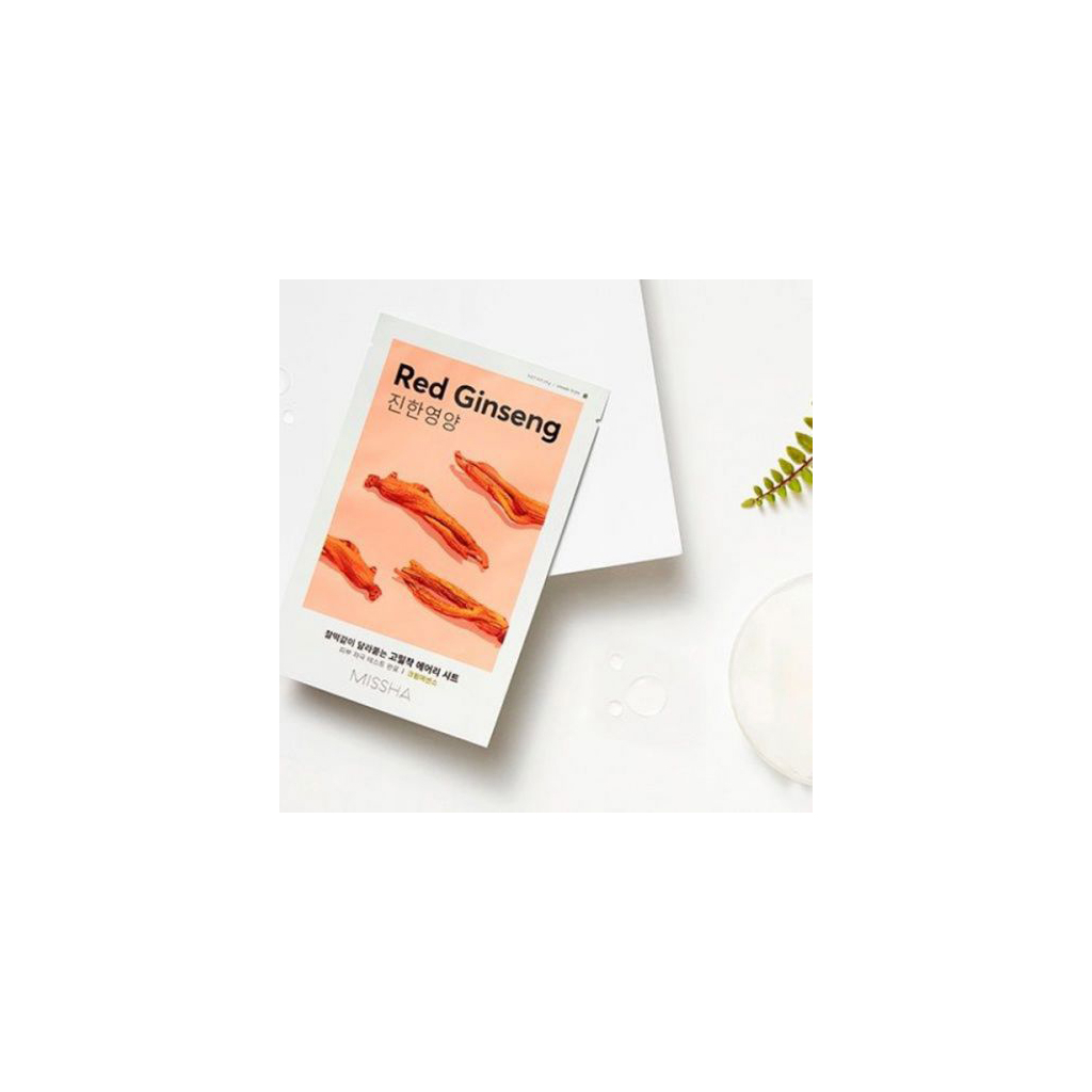 Маска для обличчя Missha Airy Fit Red Ginseng Sheet Mask З екстрактом женьшеню 19 г (8809581454774) - изображение 2