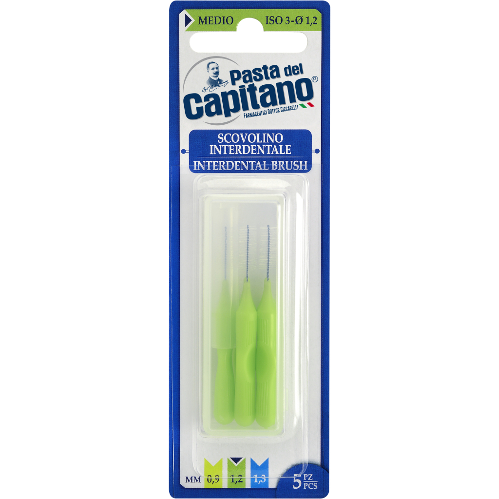 Щітки для міжзубних проміжків Pasta del Capitano Interdental Brush Medium 1.2 мм 5 шт. (8002140033919) - зображення 1