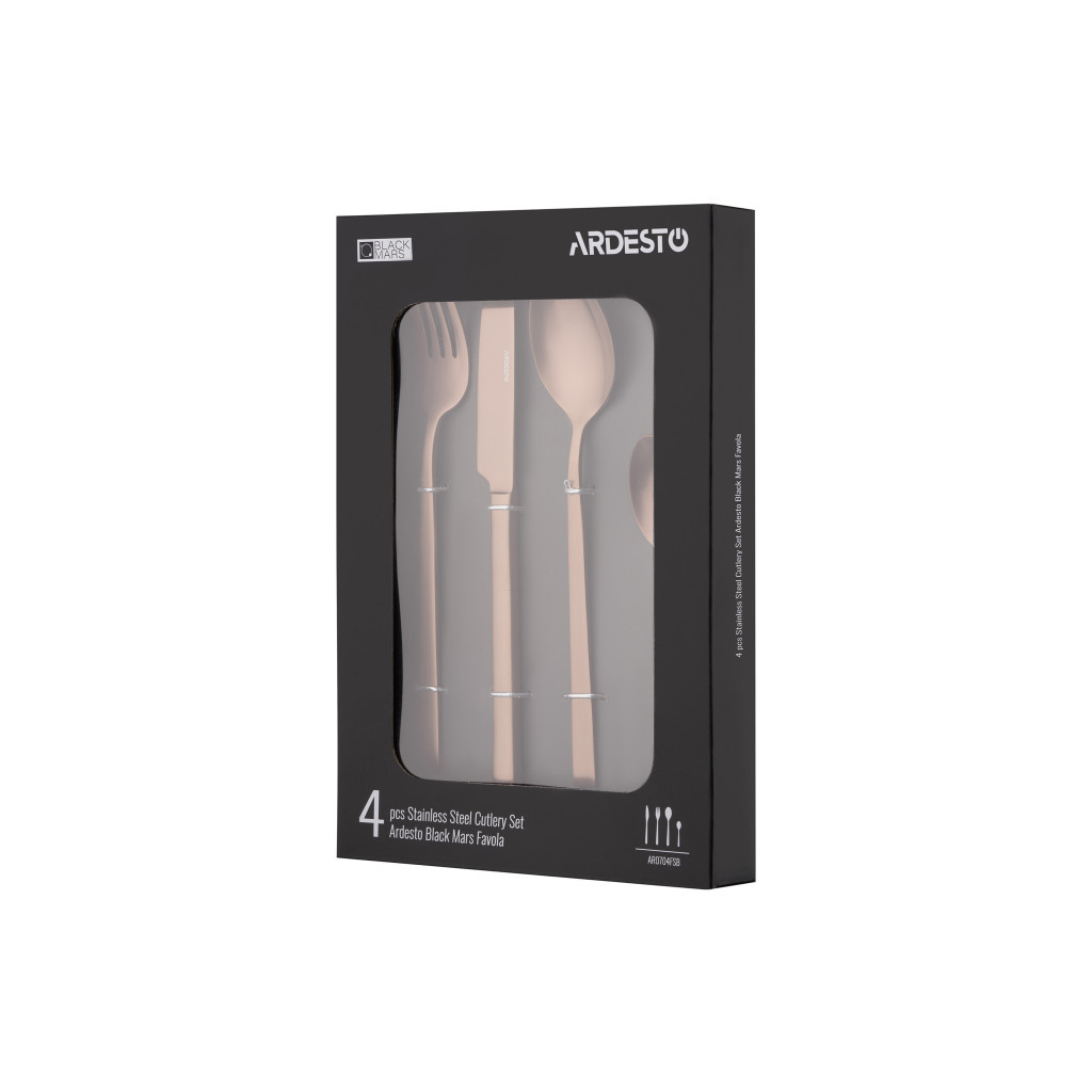 Набір столових приборів Ardesto Black Mars Favola 4 предмета Мідний (AR0704FSC) - изображение 10