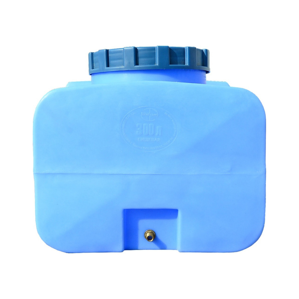 Ємність для води Пласт Бак квадратна харчова 300 л прямокутна синя (12455) - зображення 2