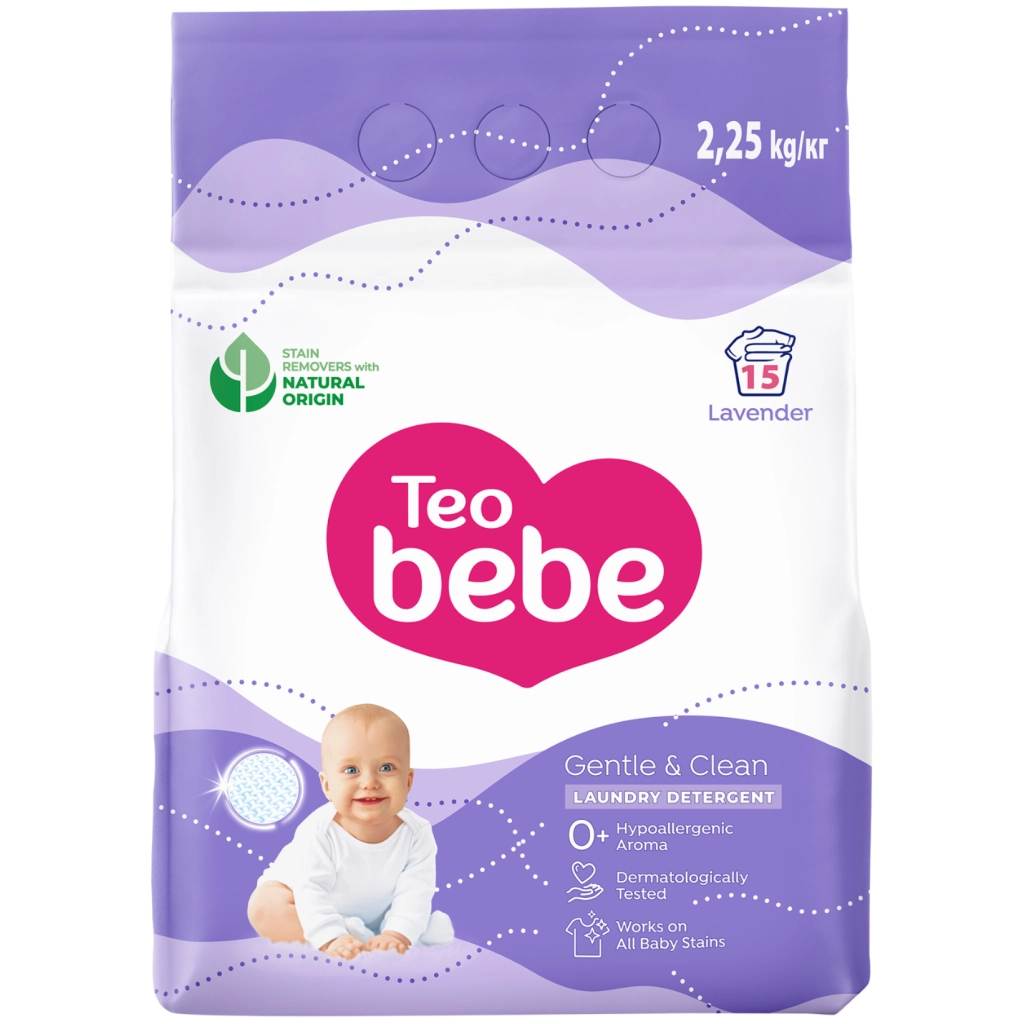 Пральний порошок Teo bebe Gentle & Clean Lavender 2.25 кг (3800024048449) - зображення 1