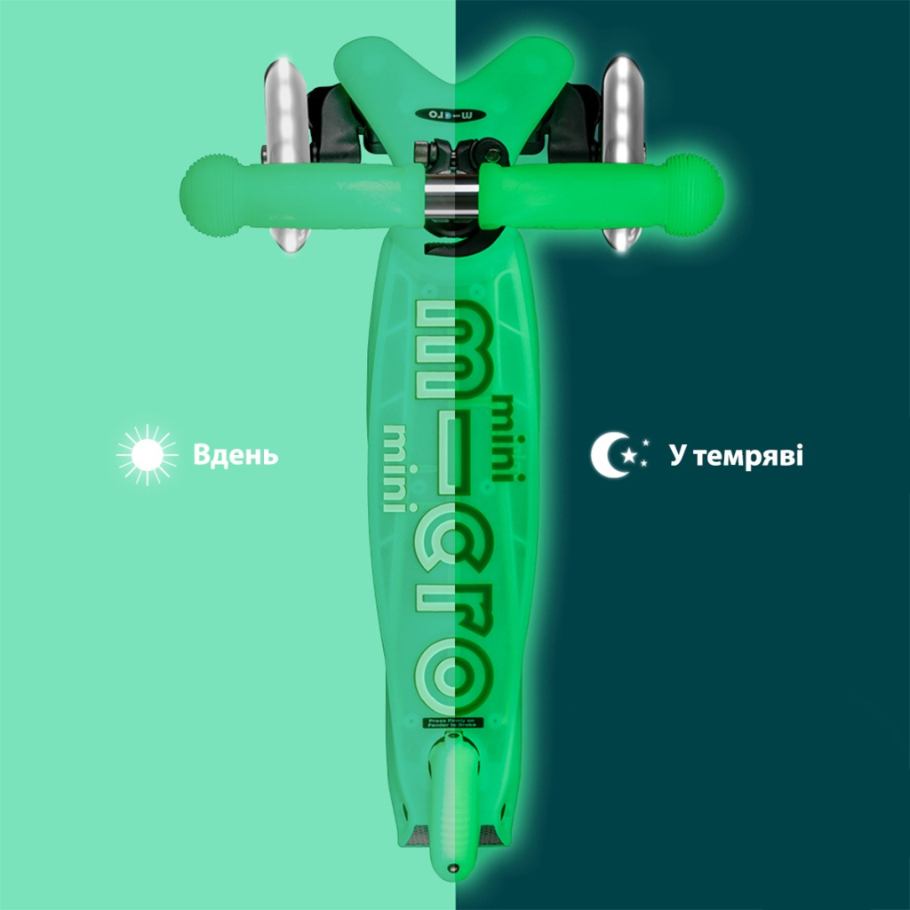 Самокат Micro Mini Deluxe Glow LED Крижаний лайм (MMD216) - изображение 6