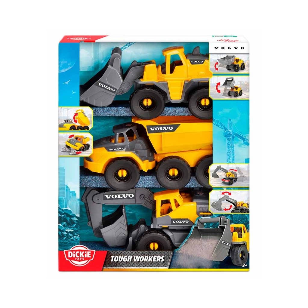Спецтехніка Dickie Toys набір "Вольво. Будівельна техніка" (3725007) - зображення 2