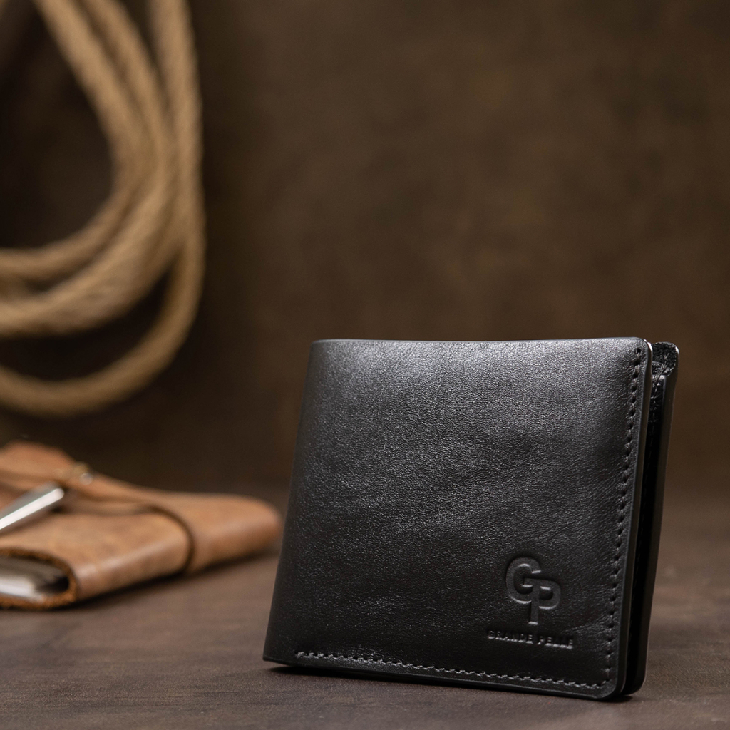 Портмоне Grande Pelle Шкіряне Чорне (11554) - зображення 8