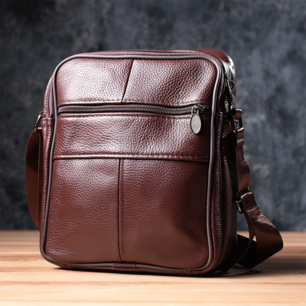 Сумка Vintage З натуральної шкіри Коричнева (22858) - зображення 11